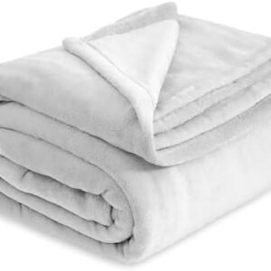 Soft Blanket - Lightweight Breathable Warm Cozy Plush Travel Blanket for Pets - Nimbus Cloud Grey - 30x40 Inches
