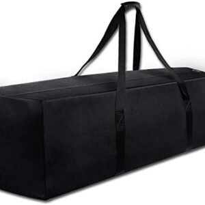 Sports Duffle Bag - Extra Large Travel Duffel Luggage Bag with Upgrade Zipper, Sturdy & Water Resistant, Black (Black 47inch)