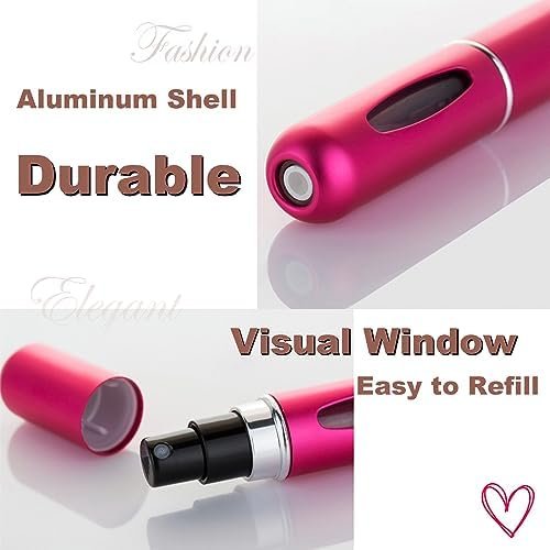 Travel Mini Perfume Refillable Atomizer Container, Portable Perfume Spray Bottle, 5ml Travel Perfume Scent Pump Case Fragrance Empty Spray Bottle for Traveling and Outgoing (3 Pack) - Image 2