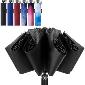 Compact Travel Umbrella Windproof Portable Folding Automatic Umbrellas