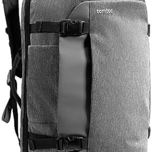 tomtoc Travel Backpack 40L, TSA Friendly Flight Approved Carry-on Luggage Hand Backpack, Water-resistant Lightweight Business Rucksack, Durable Large Weekender Bag Daypack Fits 17.3 Inch Laptop