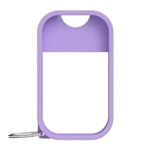 Touchland Mist Case for Power Mist and Glow Mist (1FL OZ), Protective and Stylish Hand Sanitizer Spray Accessory, Silicone Case with Keyring, Purple Haze