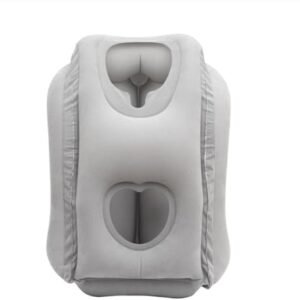 New Inflatable Travel Air Pillow: Supports head, neck, shoulders, and lumbar. Perfect for planes, cars, and offices to prevent pain. Easily inflates/deflates. includes eye mask, earplugs, and bag.