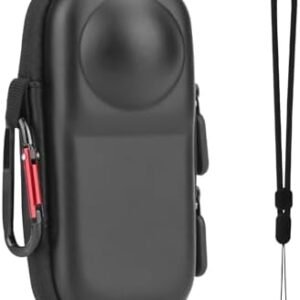 Carrying Case for Insta 360 X4 (for Original Lens Cap), Portable Small Storage Bag Protective Cover Hard Shell Travel Protector with Wrist Strap Carabiner for Insta360 X4 Camera Accessories