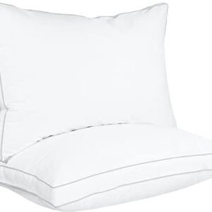 Utopia Bedding Bed Pillows for Sleeping Queen Size (White), Set of 2, Cooling Hotel Quality, Gusseted Pillow for Back, Stomach or Side Sleepers