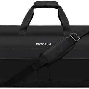 Garment Bags for Travel Large Suit Bag for Men Carry On Garment Bag Convertible Garment Duffle Bag with Shoes Compartment,2 in 1 Hanging Dress Suitcase Suit Travel Bags,Black