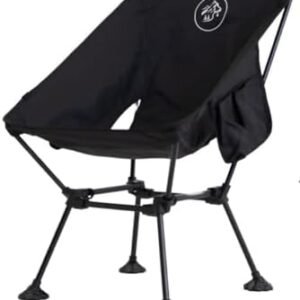 Portable Camping Chair, Compact Folding Beach Chair, Lightweight Camping Chair, Portable Folding Chair, Travel Chair, Park Chair, Festival Chair, Field Chair, Ultralight Chairs for Adults, Black