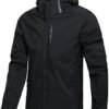 Men's Lightweight Waterproof Rain Jacket,Shell Hooded Outdoor Raincoat Hiking Windbreake jacket