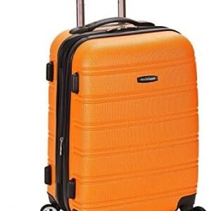 Rockland Melbourne Hardside Expandable Spinner Wheel Luggage, Orange, Carry-On 20-Inch
