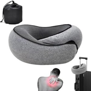 Fly Hugz Travel Pillow for Airplanes,2024 New Flyhugz Neck Pillow, Aircraft Memory Foam Travel Neck Pillow, Grey