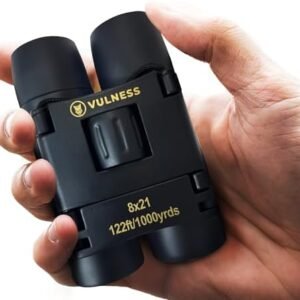 Binoculars for Adults | Compact Small Mini Travel Binocular for Bird Watching High Powered Electronics Cruise Ship Essentials Norwegian Alaska Must Haves Hiking Camping Gear by VULNESS (Black, 8X21)
