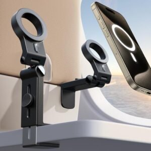 JOYROOM for Magsafe Airplane Phone Holder Travel Essentials,ăđđđčđč đđ»đŽđčđČ đ„đŒđđźđđ¶đŒđ»ă Hands-Free Plane Phone Holder, Airplane Travel Accessories for iPhone 15 Pro Max & Magsafe Case