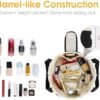 Barrel Drawstring Makeup Bag Large Cosmetic Bag Make up Bags Women Toiletry Organizer for Travel Toiletries Accessories Essentials (Black) - Image 2
