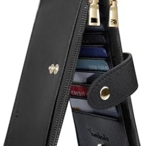 Travelambo Wallet Women RFID Blocking Bifold Multi Card Wallet Case with Zipper Pocket RFID Wallet Women