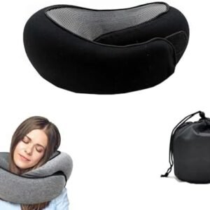 Wander Plus Travel Pillow,Neck Pillow for Traveling,Airplane Pillow Flight Pillow,360ยฐ Travel Neck Pillows for Airplanes,Travel Neck Pillows for Airplanes,Travel Pillow,Neck Pillow (Black)
