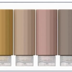 Travel Bottles for Toiletries, TSA Approved Portable Travel Bottles BPA Free Leak Proof Squeezable Refillable Cosmetic Travel Size Containers Travel Accessories with Clear Toiletry Bag 4 Pack