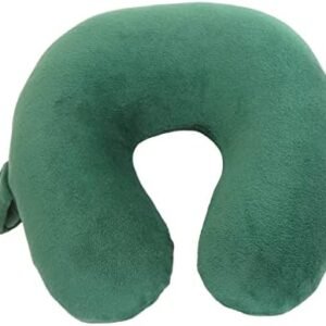 Kids Cozy Soft Microfiber Neck Pillow, Compact, Perfect for Plane or Car Travel, Hunter Green