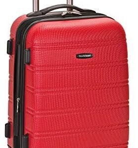 Rockland Melbourne Hardside Expandable Spinner Wheel Luggage, Red, Carry-On 20-Inch
