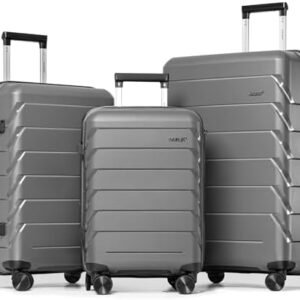 FOCHIER F Expandable Luggage Sets 3 Piece With TSA Lock,Luggage Set PP Material Travel Suitcase Set With Spinner Wheels for Men Women, 20''/24''/28''