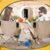 6 Pack Portable Chair Camping Chairs Outdoor Lightweight Folding Camp Chairs Compact Backpacking Chairs with 6 Carry Bag, Supports 330Lbs, Lawn Chair for Beach Travel Hiking, Desert Yellow - Image 6