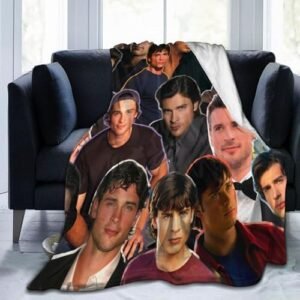Blanket Tom Welling Soft and Comfortable Wool Fleece Throw Blankets for Decor Sofa Office car Home,Cozy Plush Camping Yoga Travel decoration Beach Blanket Gift