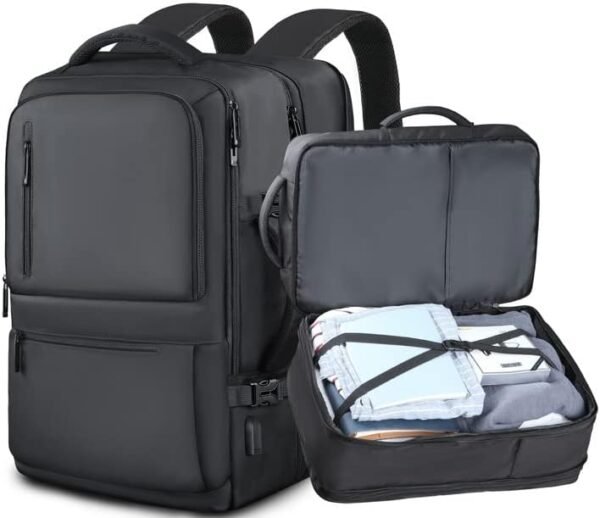 Large Travel Backpack, Travel Backpack for Men, Carry On Backpack, 50l Anti Theft Expandable Airline Approved Mens Backpacks for Travel Extra Big Suitcase Luggage Laptop Back Pack 17 17.3