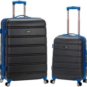 Rockland Melbourne Hardside Expandable Spinner Wheel Luggage, GREY, 2 Piece (20"/28")