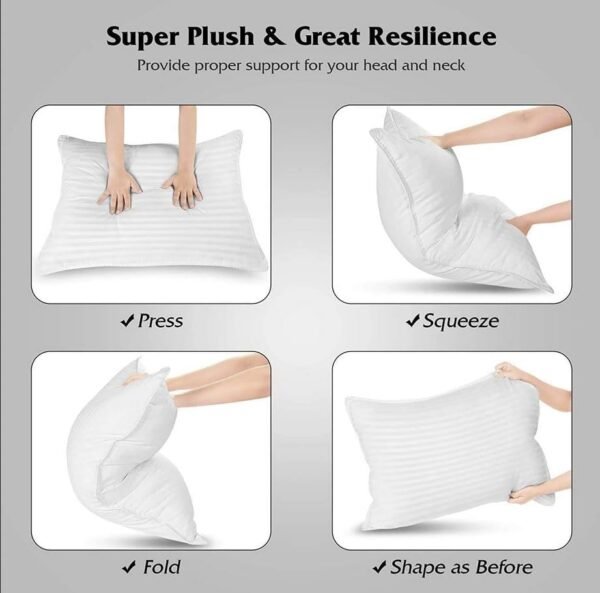 Utopia Bedding Bed Pillows for Sleeping Queen Size (White), Set of 2, Cooling Hotel Quality, for Back, Stomach or Side Sleepers - Image 9
