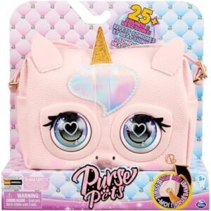Purse Pets, Glamicorn Unicorn Interactive Pet Toy & Crossbody Kids Purse with Over 25 Sounds and Reactions, Shoulder Bag for Girls, Trendy Tween Gifts